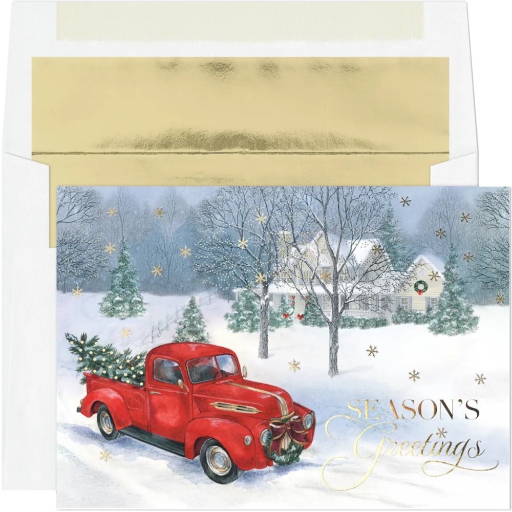 Trucking the Tree Holiday Card Set